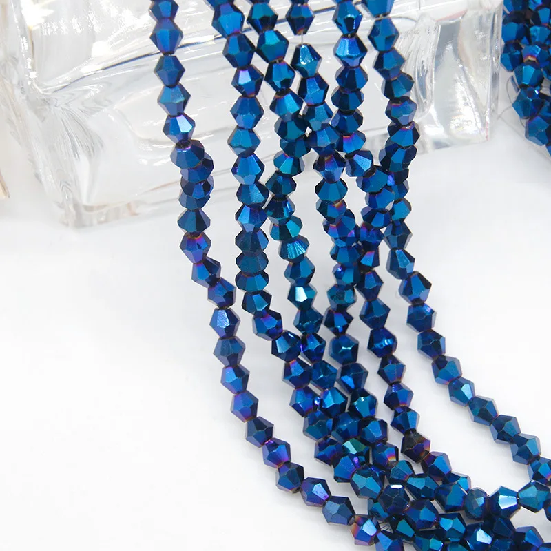 Pujiang crystal glass bead manufacturer faceted football round crystal glass beads for jewelry making