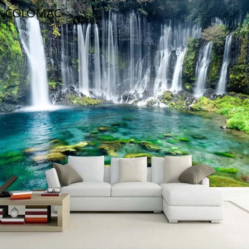 Custom 3D Photo Wallpaper Nature Landscape Beautiful Waterfall Large Murals Living Room Sofa Bedroom Background Wall Mural Pared