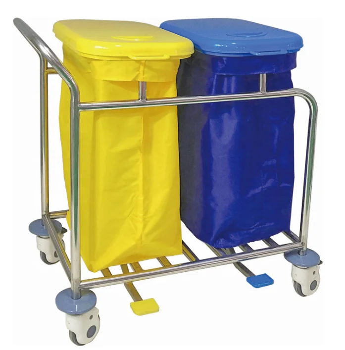 Льняная тележка для прачечной больницы больничная бельевая двойная корзина медицинская одежда