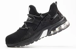Air cushion design safety shoes comfortable unsex anti-smash work shoes