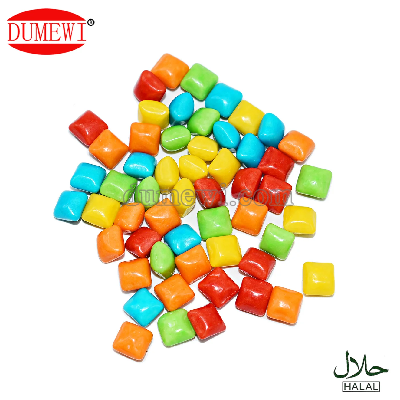 Red Square Bottle Fruit Flavor Rainbow Bubble Gum Mini Gum Wholesale