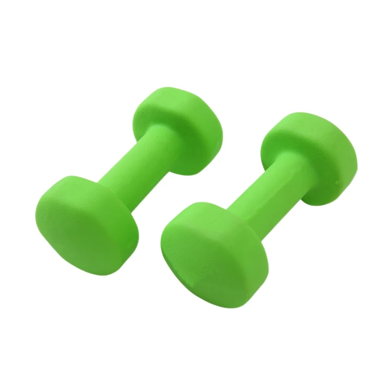 MKAS Pvc Coated Vinyl Dumbbells Yoga For Women Girl Aerobic 1Kg Neoprene Vinyl Coated Plastic Cast Iron Kids Dumbbell