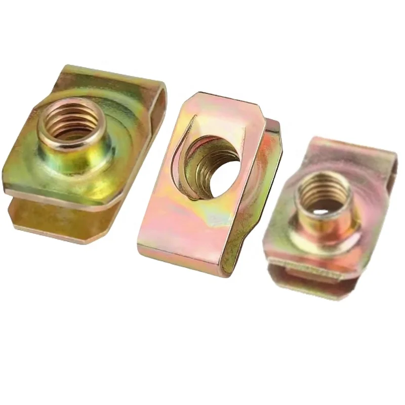High Quality Din 34818 Aluminum Leaf Plate Spring Speed Clamping Nuts Lock Nut U Spring Cage Clip Nut