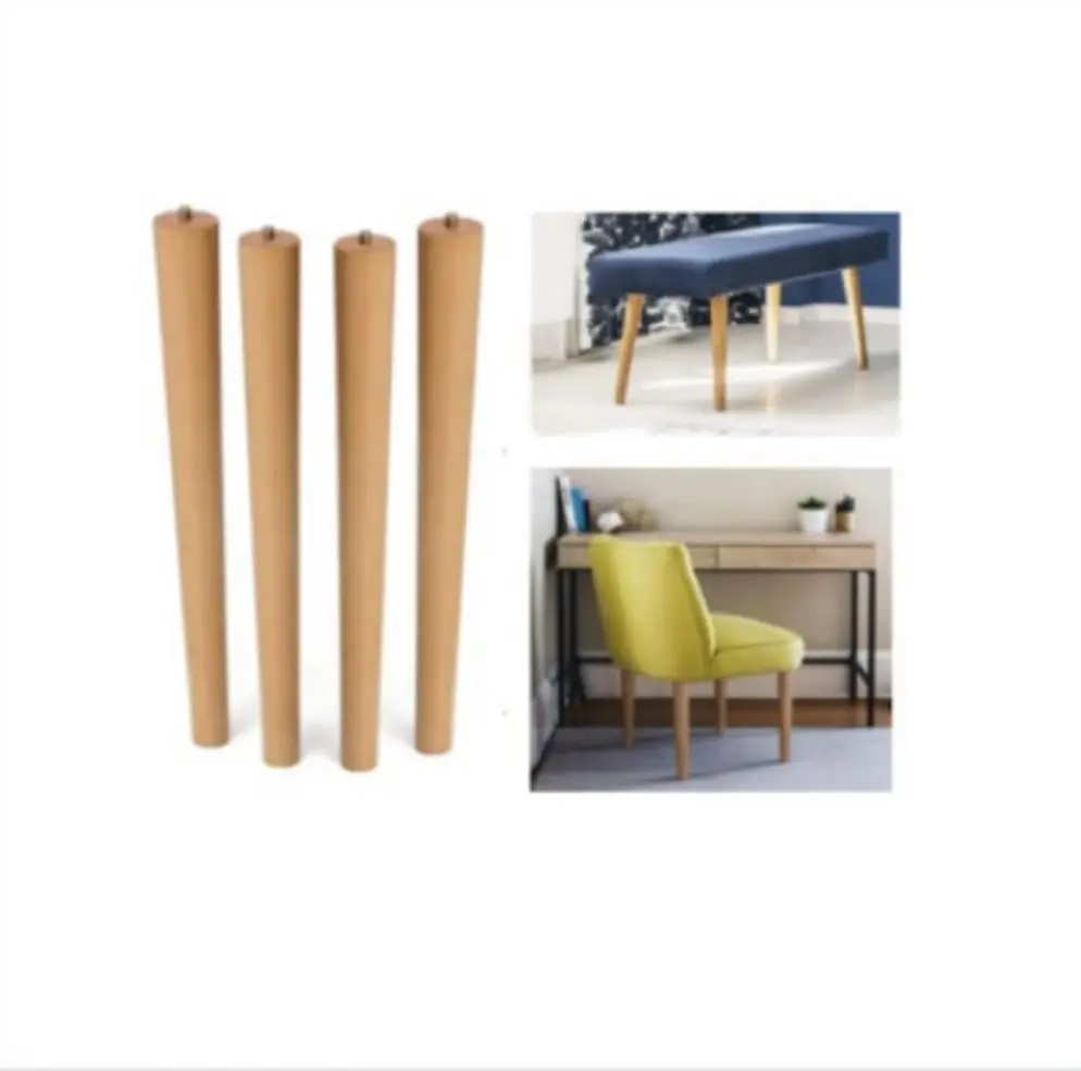 4pcs Lucite Sofa Legs Clear Round Furniture Legs Replacement with Metal Accessories Plastic Durable Modern Wooden Sofa Sofa Feet