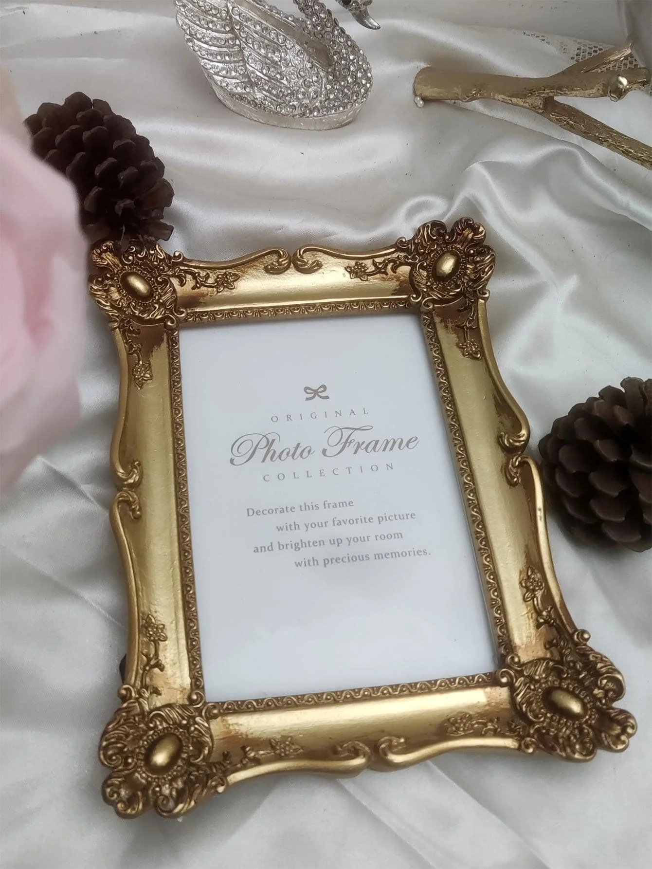 Vintage photo frame 4*6 5*7 8*10in resin picture frame with baroque style retro gold carve patterns  home decor wholesale