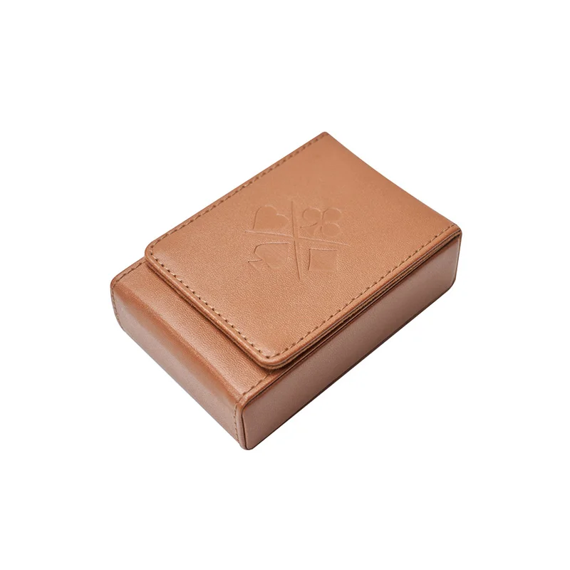 Custom Card Holder Genuine Leather PU Poker Holder Playing Card Case