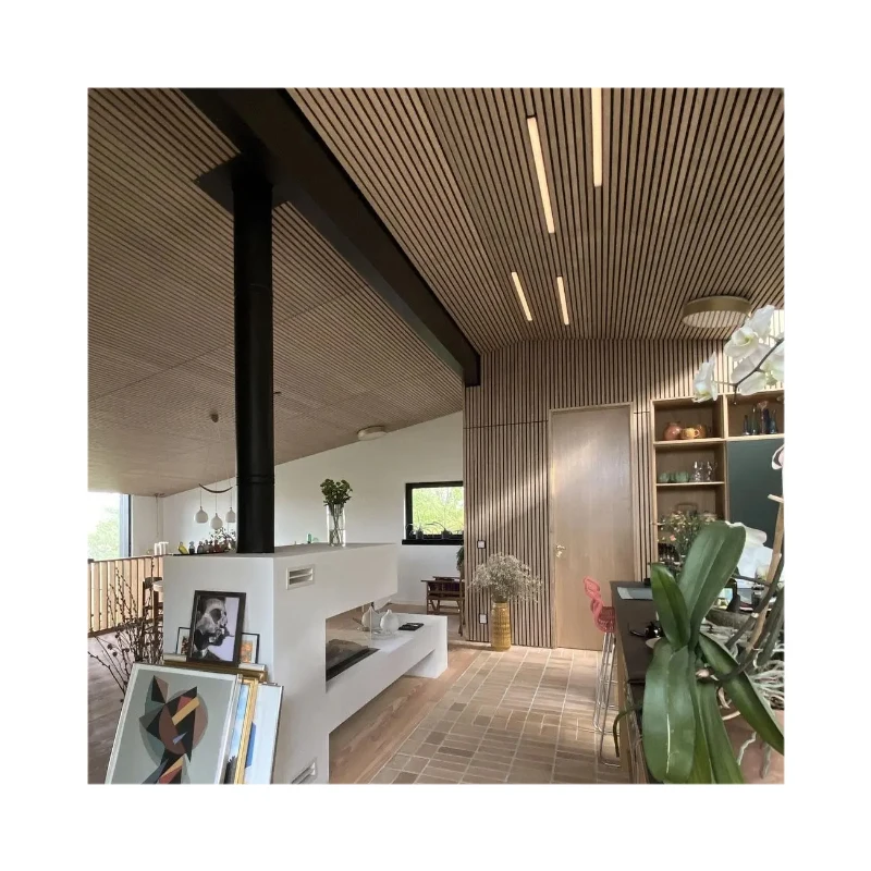 OEM ODM Ceiling Panels Wooden Slats Acoustic Wall Panels Oak Wood Akstik Akupanel Acoustic Panels