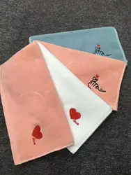Wholesale 100% cotton face towel white custom hand towels with embroidery logo for washcloth