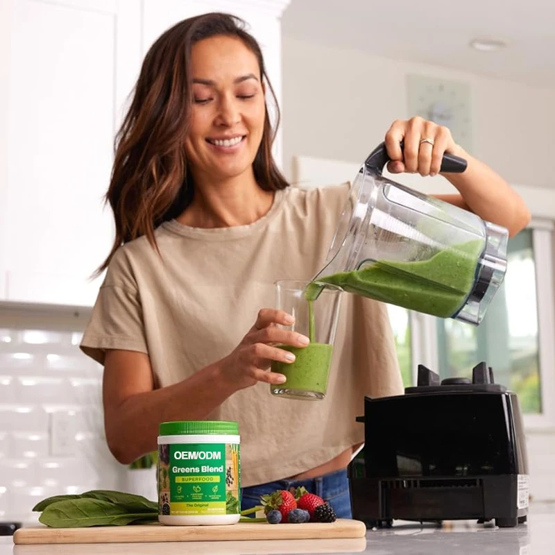 Organic Super Greens Powder Superfood Coconut Powder for Healthy Green Juice Keto Friendly