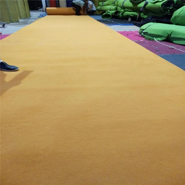 Red Weddings Carpets Exhibition Decorations Event Welcome Stage Show Carpet Nonwoven Needle Punch Red Carpet China Factory
