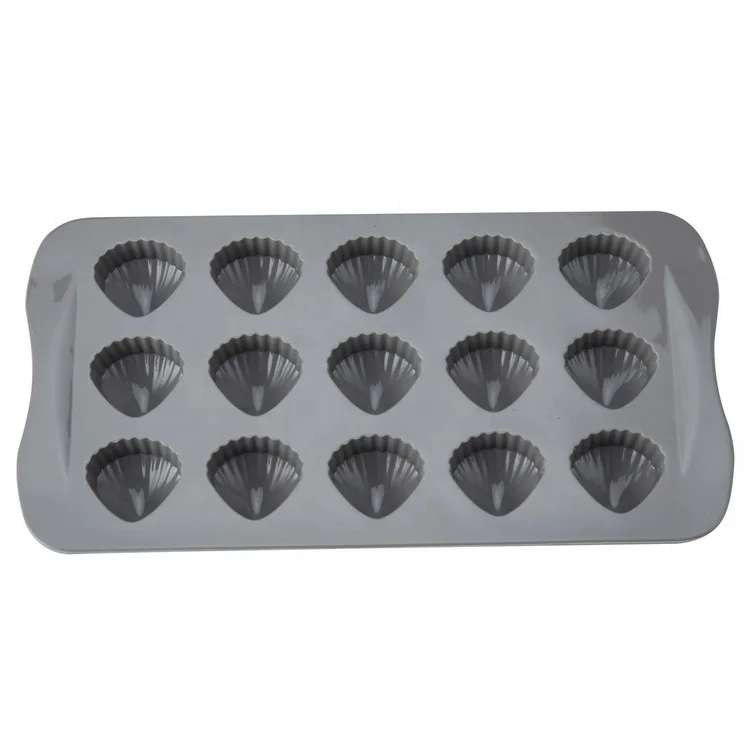 15 Cativies Sea Shell Shape Silicone Candy Chocochip Chocolate Wafer Mould Ice Cube Tray
