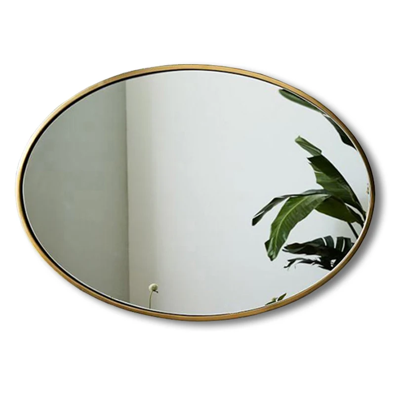 
decorative oval gold frame bathroom vanity wall mirror 