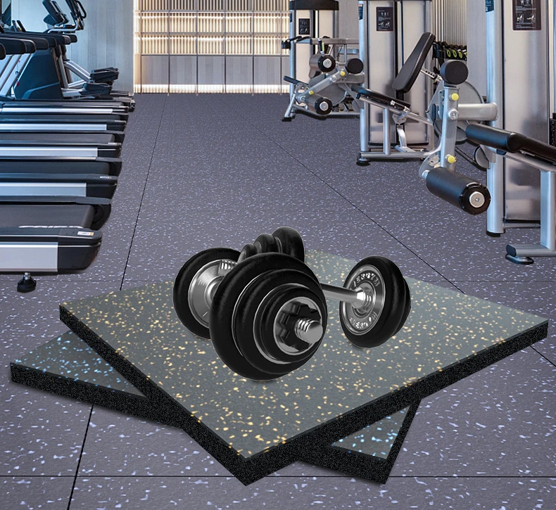 Hot Selling Rubber Puzzle Shock absorption and sound insulation Custom Color Weight Lifting gym rubber Floor Mat
