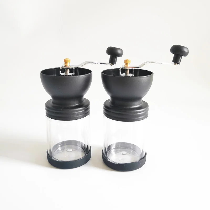 Manual Coffee Bean Grinder with Ceramic Burrs Hand Coffee Mill with Glass Jar
