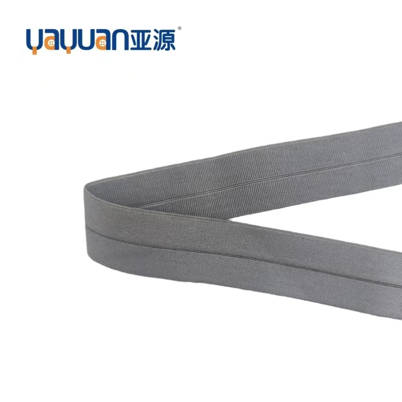 Elastic Band Woven Fold Over Lingerie Elastic Band Accessories Clothing Webbing Strap Fold Over Stretch Band Webbing