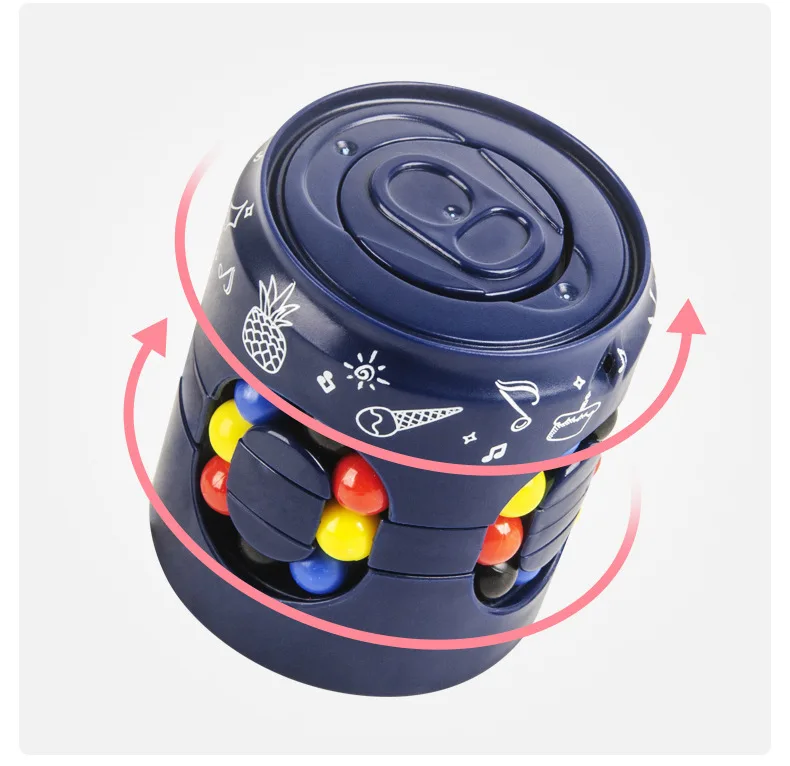 Colorful magic cube little magic bean rotating cube kids stress relief rotating magic bean