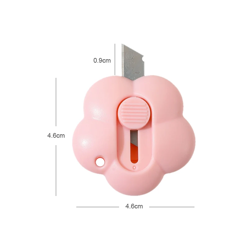 Cute Creative Cartoon Flower Bear Shape Snap-off Knife Portable Small Size Student Express Open Box Art Knife