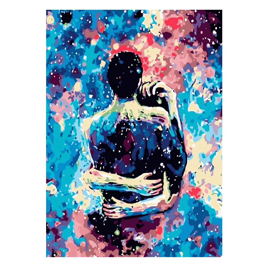 DIY digital oil painting 40*50CM Warm Embrace hand-painted oil painting  custom manual art decorative painting