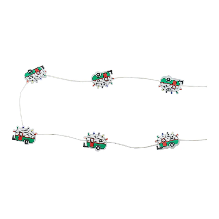 Snow Car Decorative Pendant Striped Wedding Garlands Wreaths LED Colorful Light String Waterproof Outdoor Christmas Tree Dress