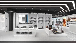 Electric Bike Display Stand Sport Showroom Decor City Road Cycling Motor Shop Fitting Scooter Cycling Display Bike Shop Design
