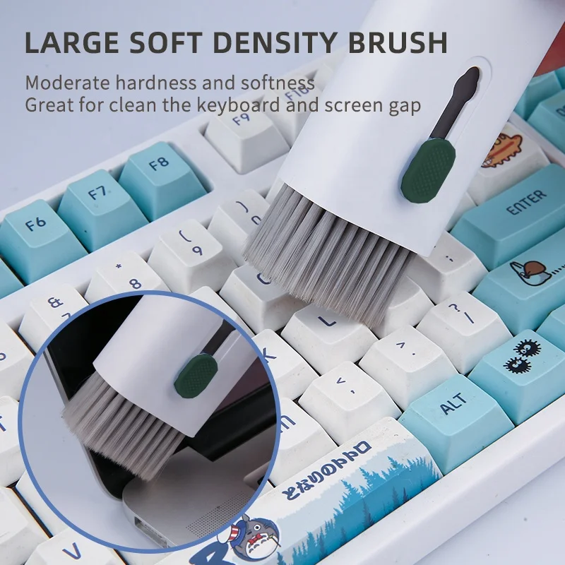 USLION 7-in-1 Computer Keyboard Cleaner Brush Kit Earphone Cleaning Pen Headset Cleaning Tool Keycaps Puller