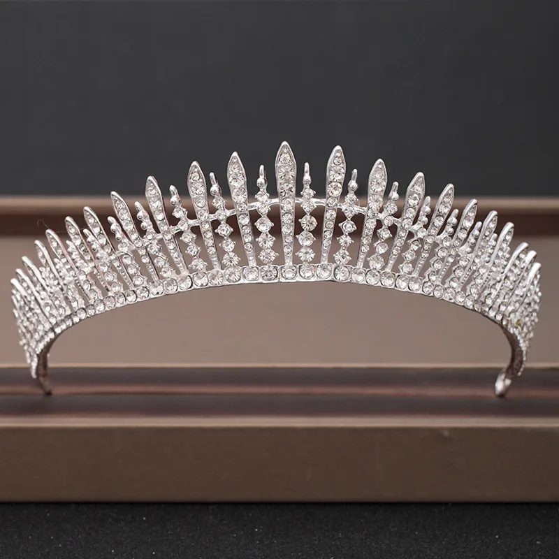 New Wholesale Bridal Wedding Rhinestone Crowns Cheap Prices Crystal Metal Crowns For Beauty Queens