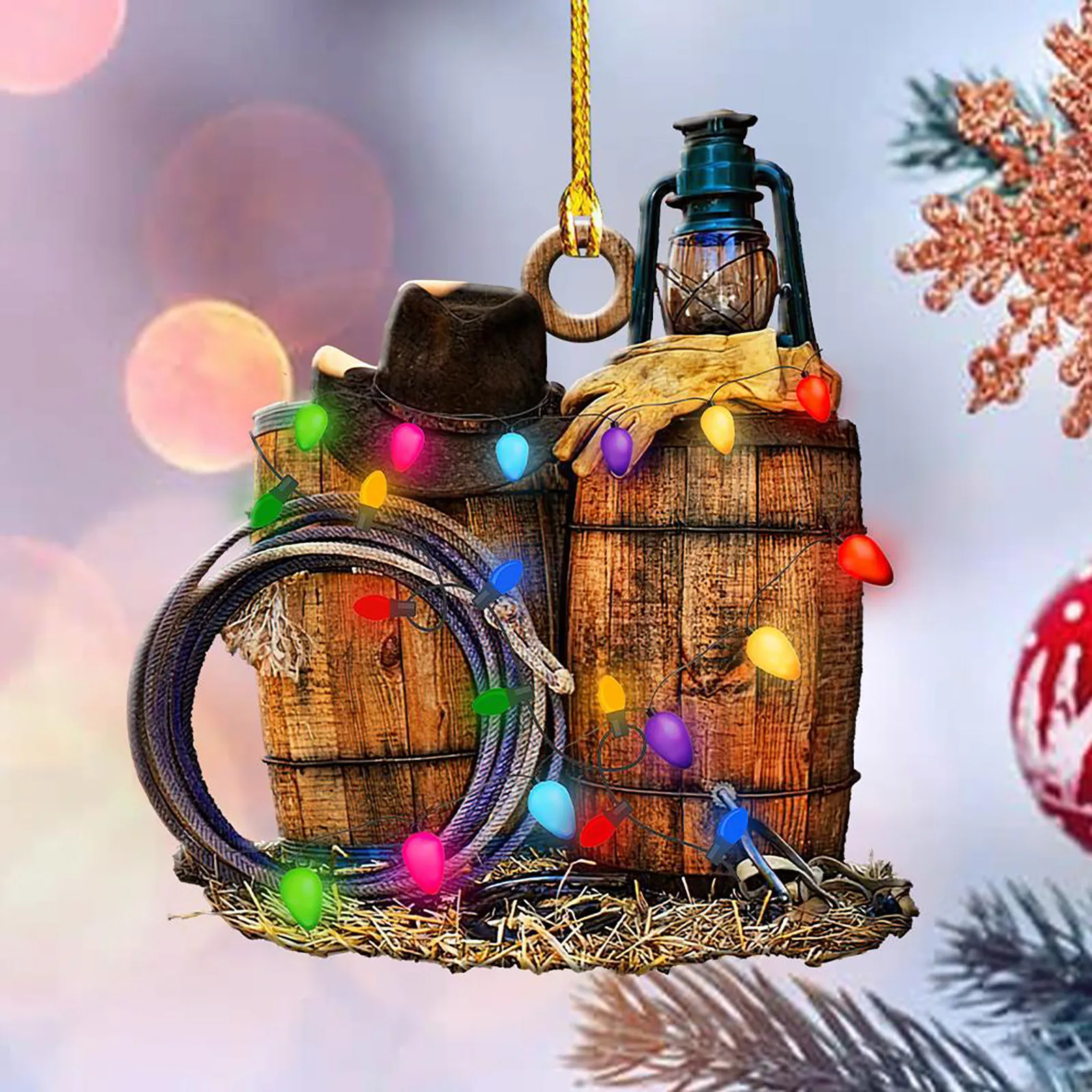 2023 supplier wholesale Christmas tree ornaments keychain Santa boot hat acrylic car keychains for Christmas