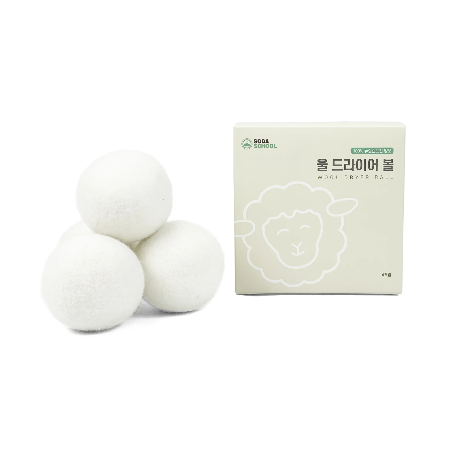 100% New Zealand Wool Organic Fabric Softener XL Chemical Free 6 Pack 7 cm Eco-friendly Organic Wool Laundry Dryer Ball