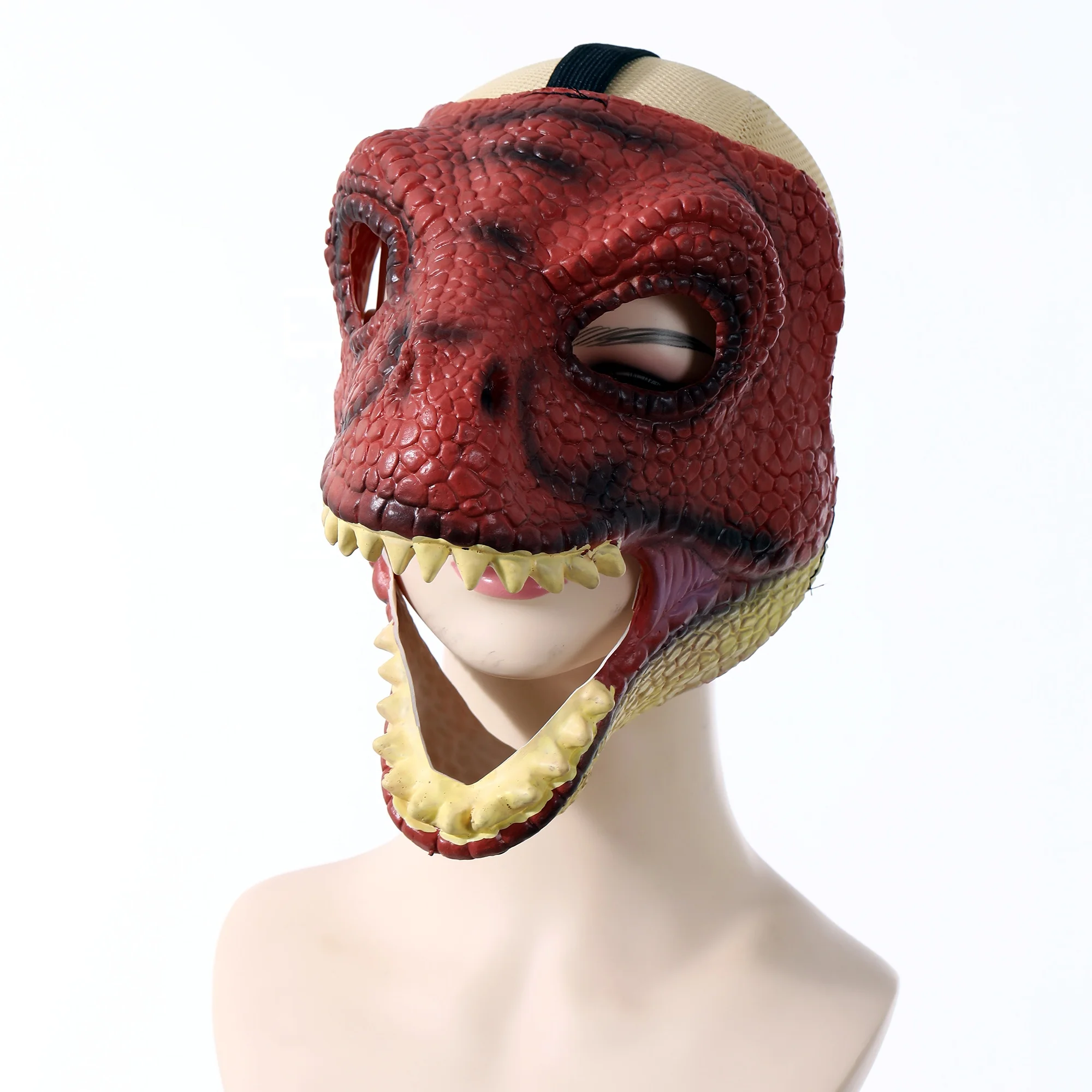 Hot Sale Carnival Party Adult Decoration Jaw Dragon Mask Halloween Soft Latex Dinosaur Mask