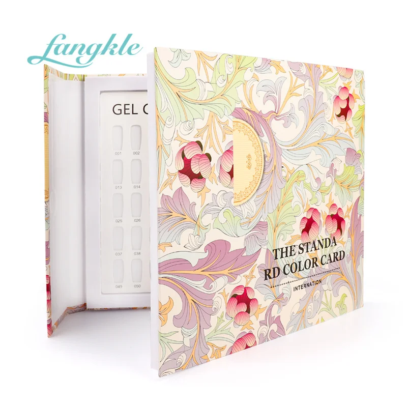 Fangkle wholesale nail polish color card chart tips nail polish book display 120colors