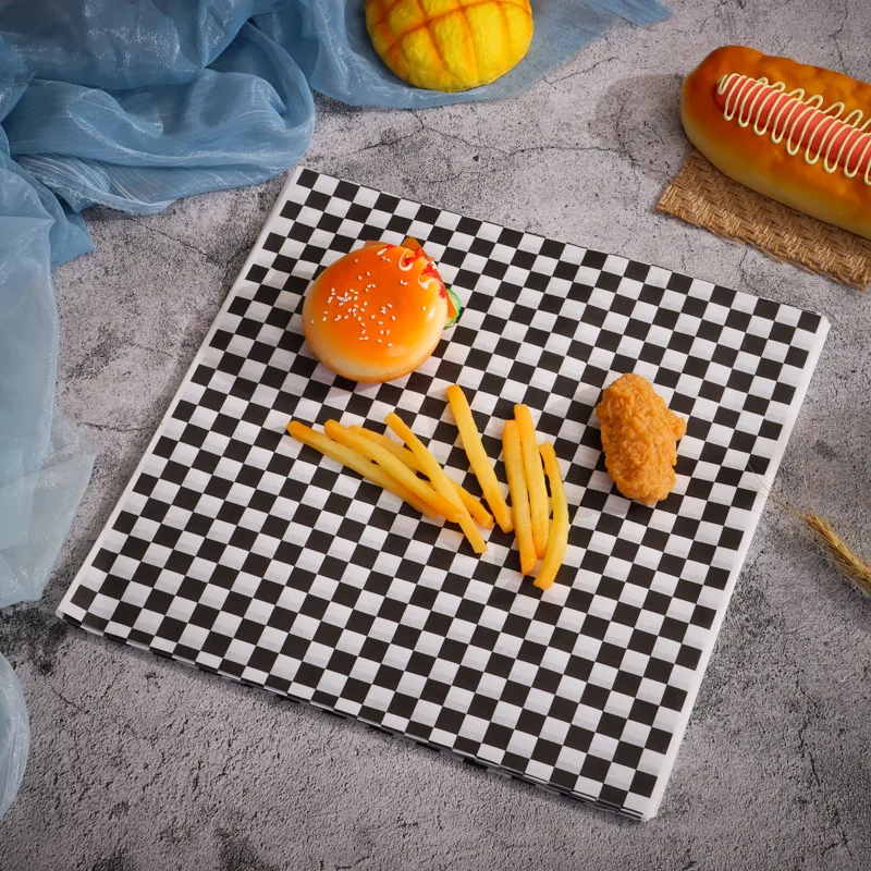 Food Grade Waxed Paper Customize Logo Greaseproof Pe Wax Burger Wrap Paper