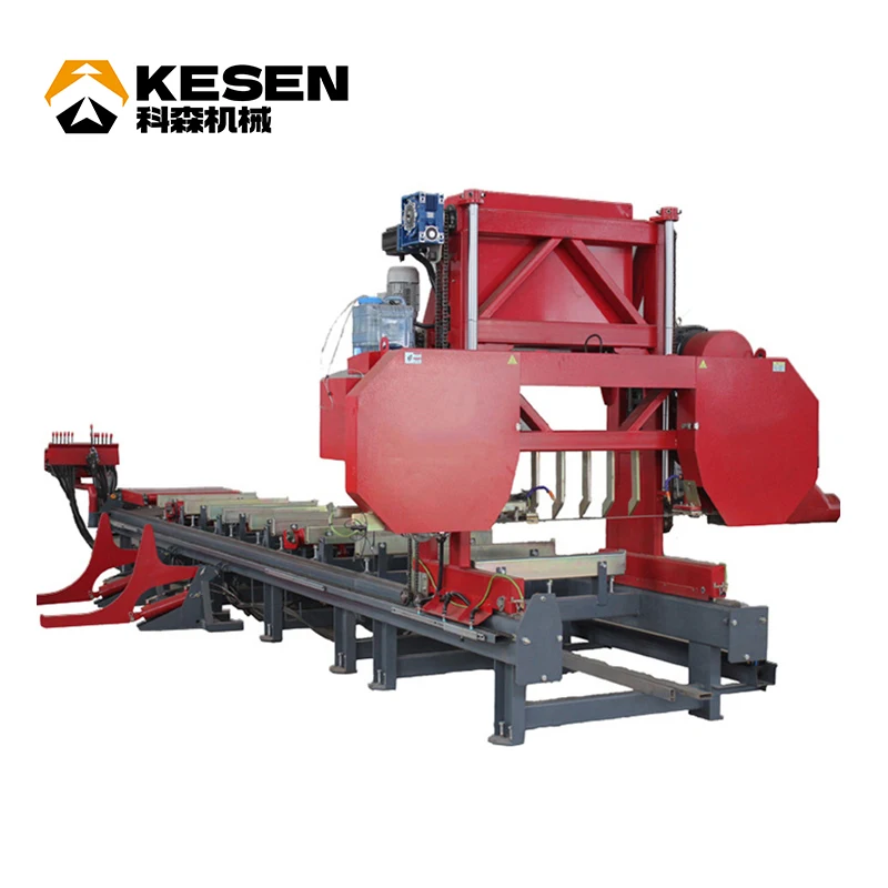 Heavy Industry Hydraulics Wood Cutting Machines Gas / Diesel / Electric Portable Sawmill Horizontal Bandsaw Sawmill Machine