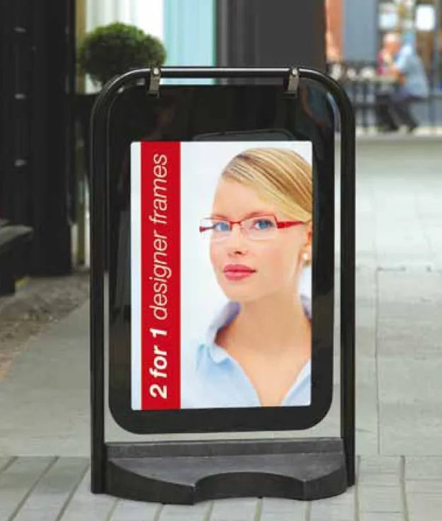 High Quality Outdoor A1 Double Sided Waterbase Pedestal Poster Stand Pavement Sidewalk Signs