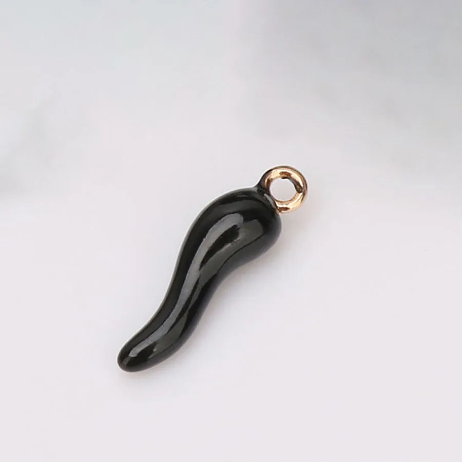 3D DIY Gold Plated Zinc Alloy Jewelry Making Accessories Enamel Enameled Vegetable Hot Pepper Chili Charm Pendant