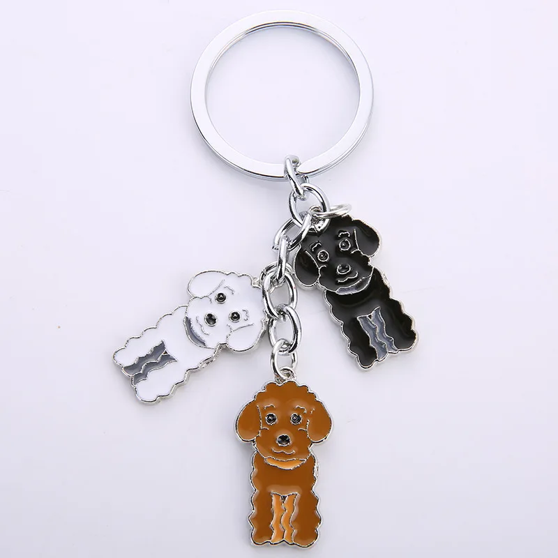 Factory direct metal key chains new cartoon lion dog keychain home gifts custom metal keychain can be laser processing