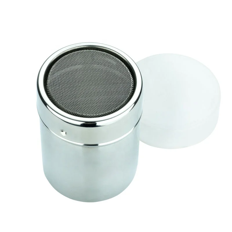 Fine Mesh Dredge Rotatable Seasoning Shaker Kitchen Gadget stainless steel spice shaker bottle herb shaker