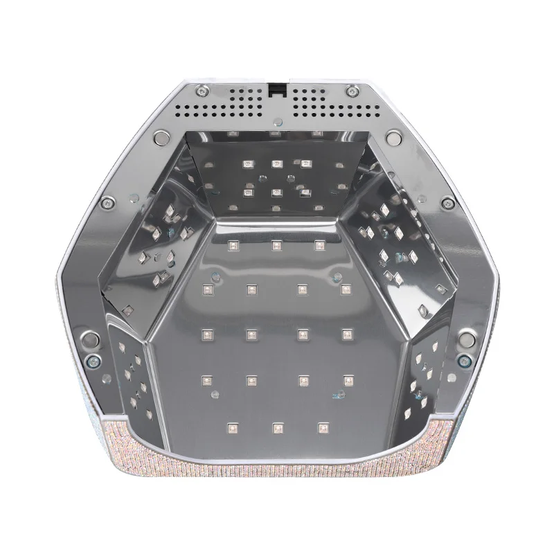180W High Power Nail Lamp Red Light Crystal Beads Large Space UV LED Nail Dryer Gel Curing Light Machine with Diamonds for Salon