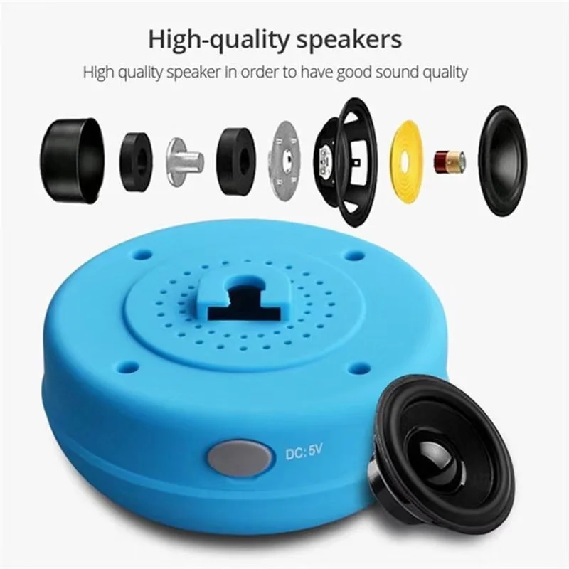 2021 Guangdong Cheap Portable Waterproof Wireless Mini BT Shower Speaker Wireless Suction Speaker