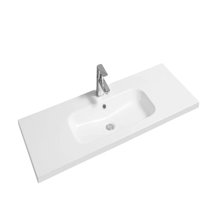 JM5414-121 1210*460*150 china manufacturer one piece ceramic vanity sink cabinet corner wash basin