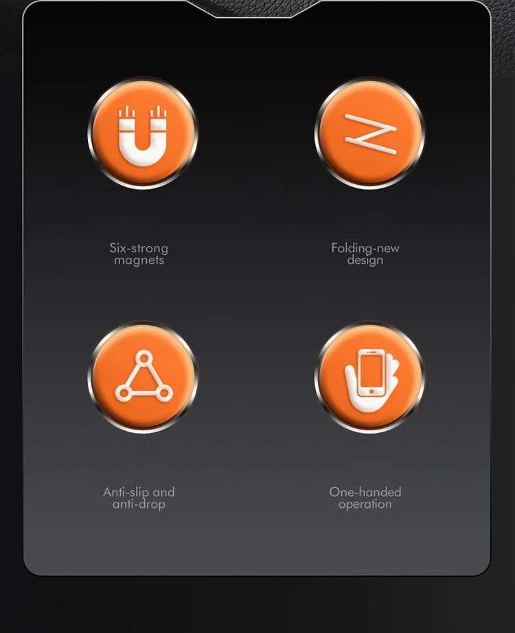 Order Free Sample Telefoon Houder Foldable Mobile Holder Magnet Zinc Clip Adjustable Phone Stand Holder Magnetic Mobile Holder