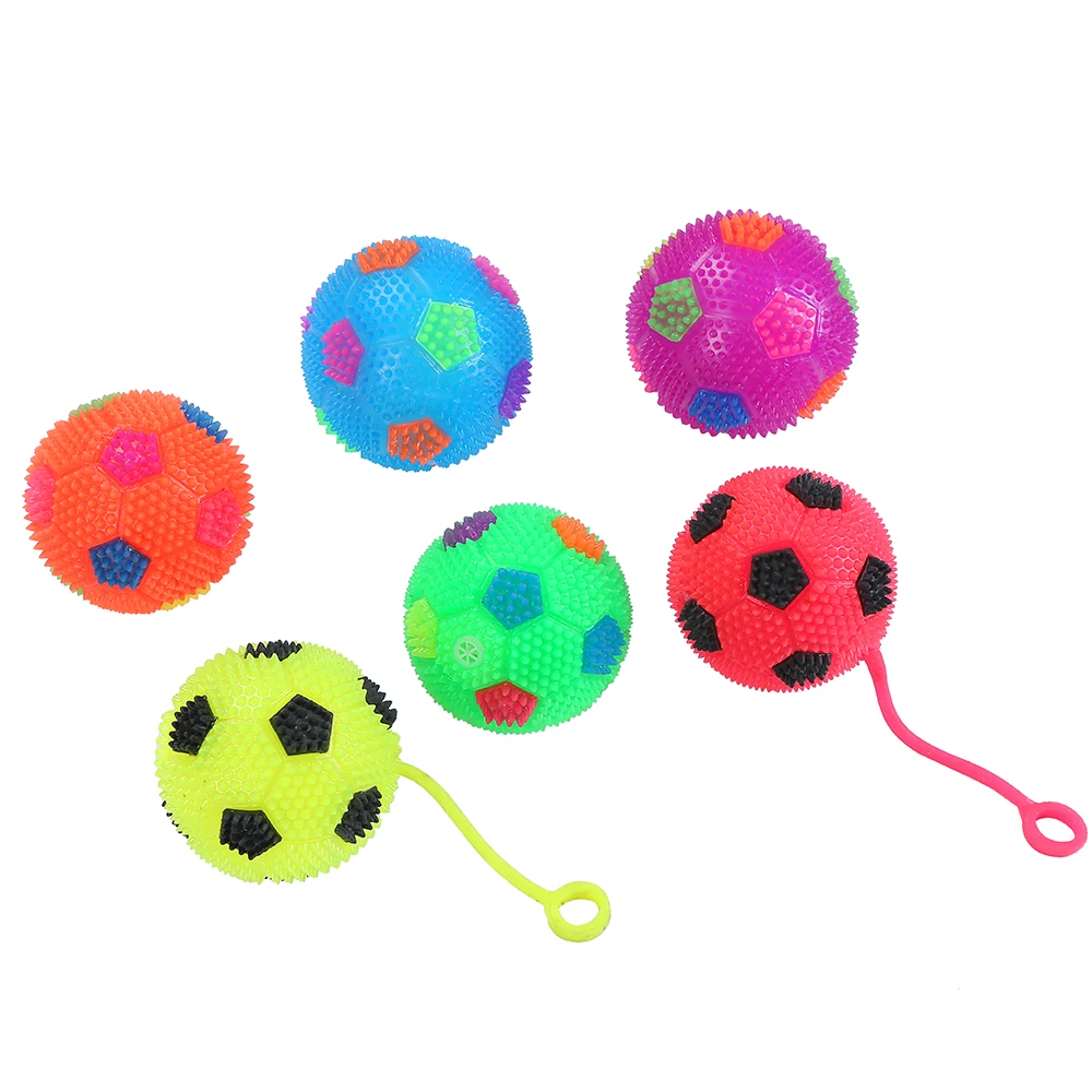 New Soft Sensory Maple Toy Balls Led Flashing Jumping Ball Squeeze Bouncing TPR Rubber Toys for Adult Children Game Gift