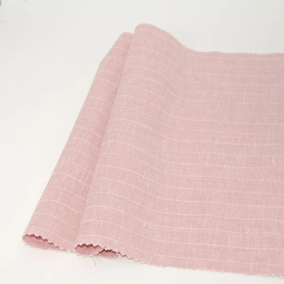 Женская одежда, хорошая усадка на дворе, Смешанная льняная ткань из вискозы для костюма