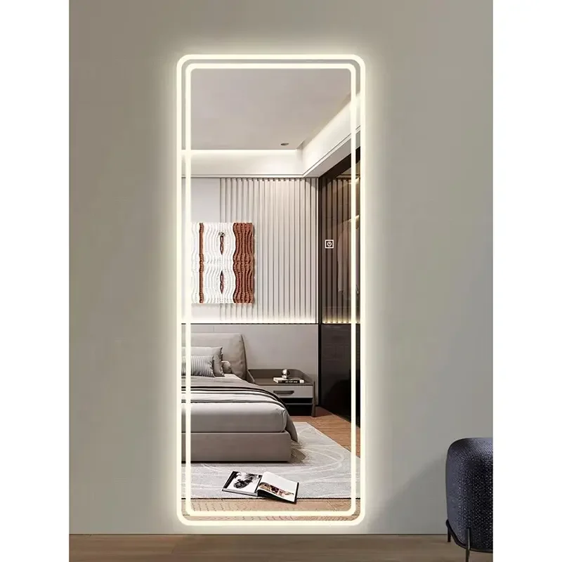 Modern Anti-Fog Illuminated Smart LED Frameless Bathroom Backlit Bluetooth Connectivity Available Both Square Living Room Use