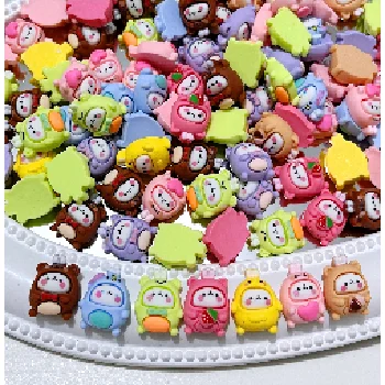 2023 Korea Kawaii Cartoon Mini Size Random Mix Matte Resin Accessories DIY jewelry accessories wholesale accessories
