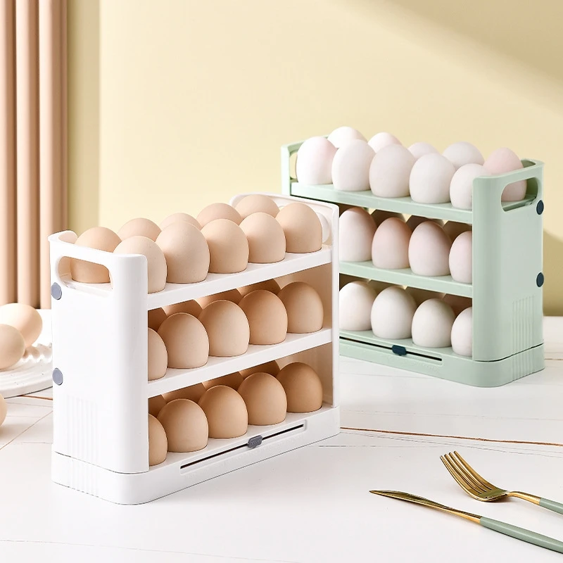 Refrigerator Side Door Egg Organizer Reversible Egg Tray Home Fridge Storage Shelf Eco-friendly