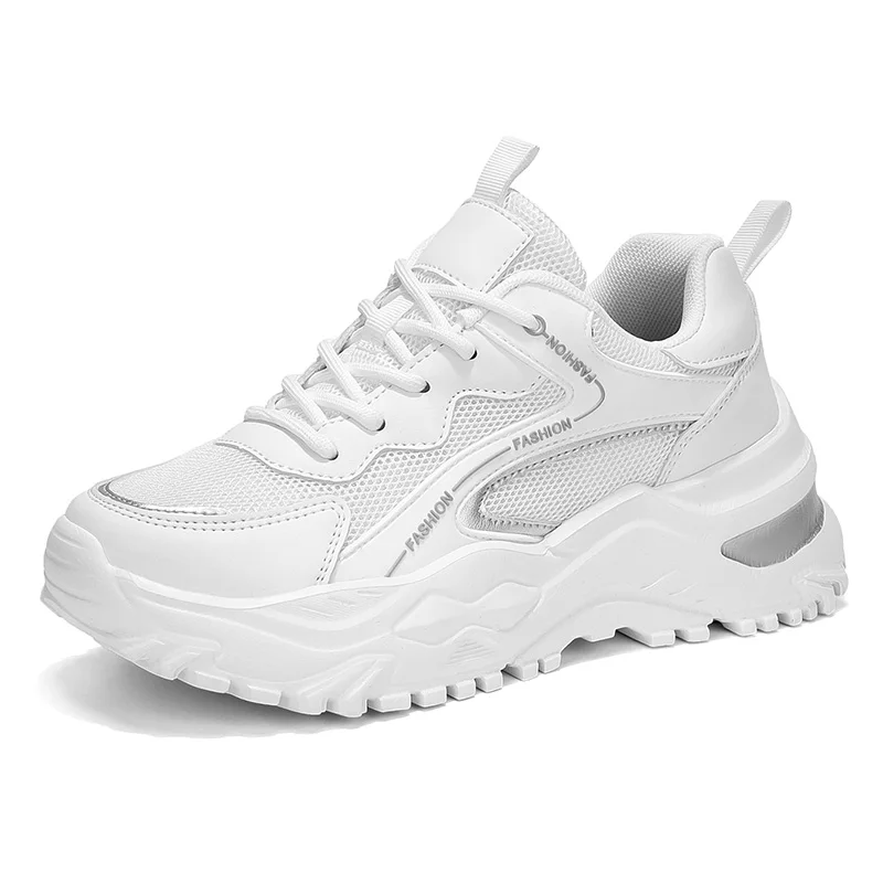 Fashion Sneakers Running Sport Shoe mesh Thick Sole Clunky Sneaker casual Dad elevator shoes for Women and Ladies