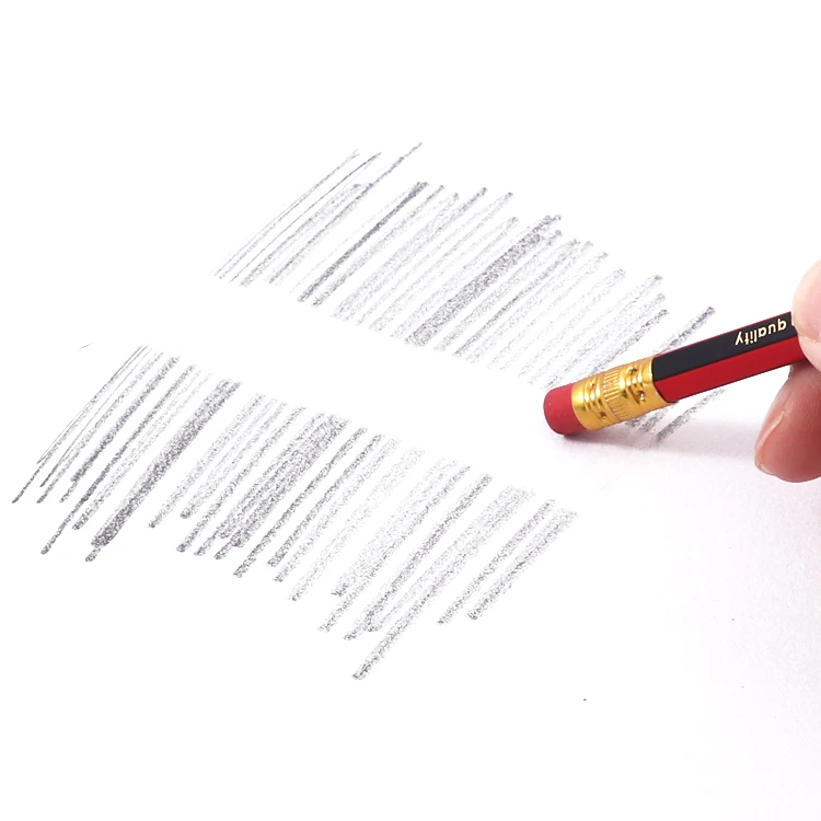 Foska Office Writing Products Cheapest Hexagonal Classic Blue & Red Surface HB Wood Pencil Set for Stationery Supplier