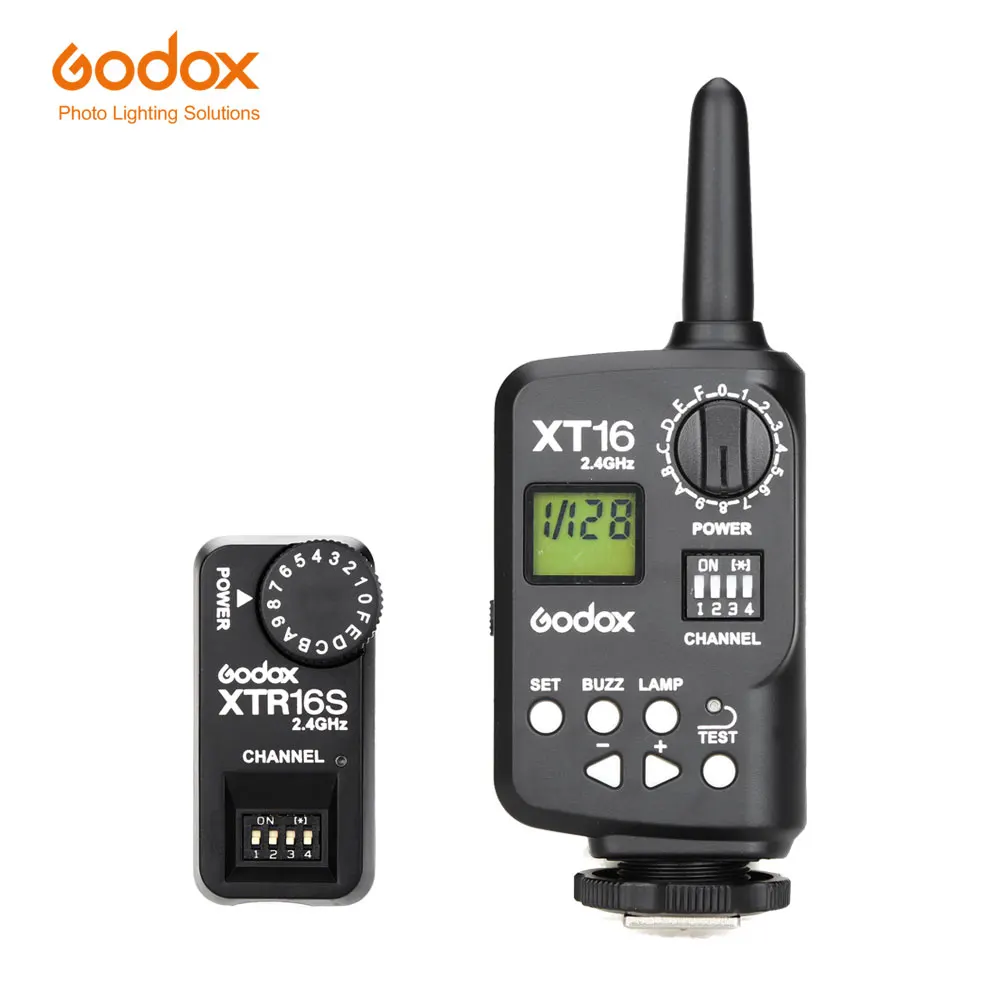 Godox XT-16 Wireless 2.4G Remote Control Flash Trigger + Receiver for Witstro Flash SK,QT,QS,GT,GS,DE,DP Series Studio Flashes