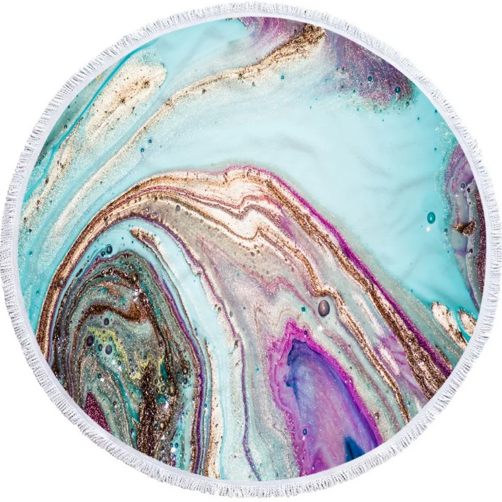 Colorful Quicksand Pattern Microfiber Shower Bath Towel Travel Blanket Swimming Cover