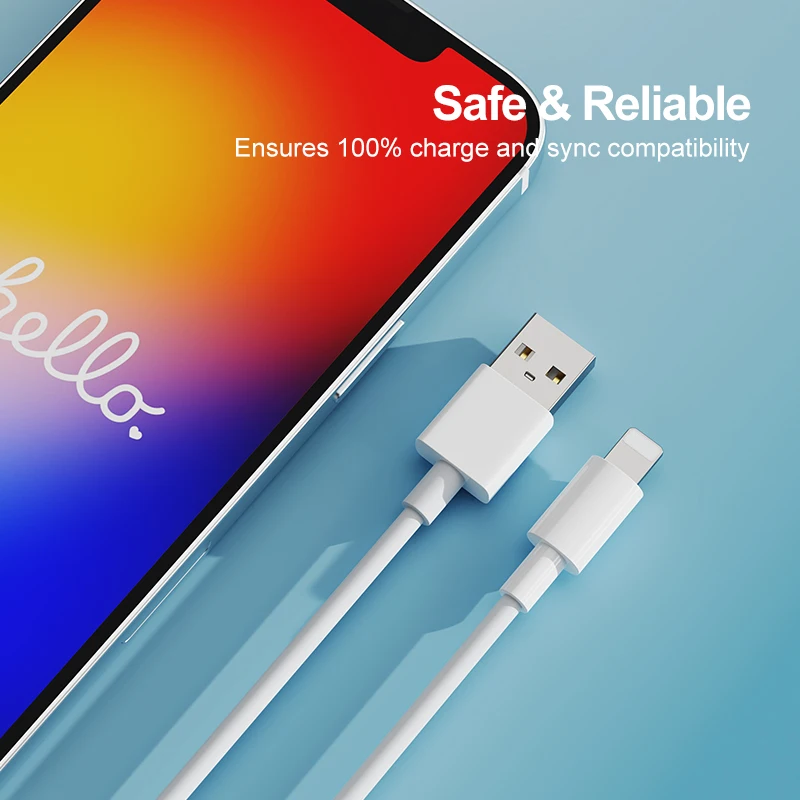 20W PD fast charger data cable USB-C to 8Pin type C OEM original 12W USB cable for iphone 13 12 pro max 11 XR XS cable for apple